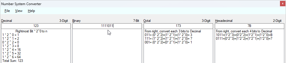 Converting Decimal to other system